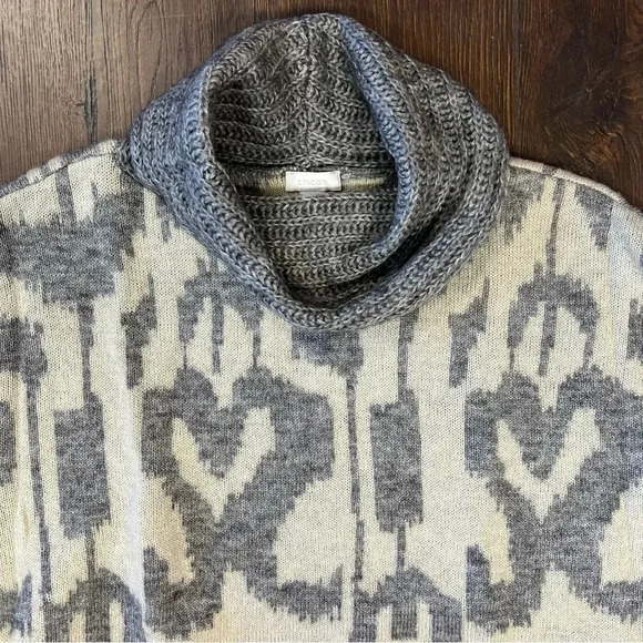 Chicos wool blend Cowlneck sweater SZ 2/LG - Picture 2 of 3